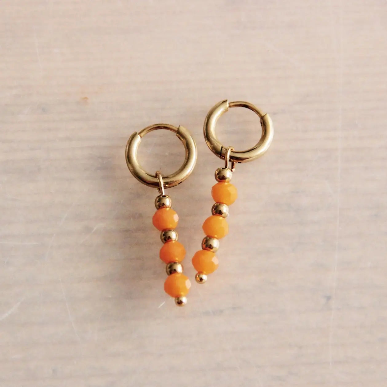 Orange Drop Mini Hoops