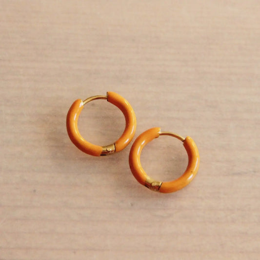 Small Enamel Hoops