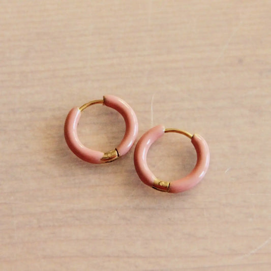 Small Enamel Hoops