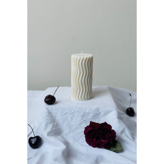 Wavy Pillar Candle
